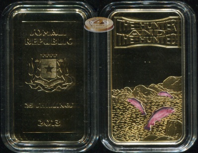 Сомали. 25 шиллингов. 2013 (Proof. Позолота. Эмаль)