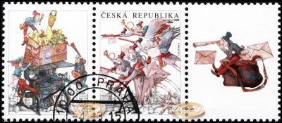Чехия. 2015. Душан Каллай: Летающая Почта (Почтовая марка. CTO Гашеная)