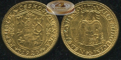 Чехословакия. 1 дукат. 1926 (Unc. Золото)
