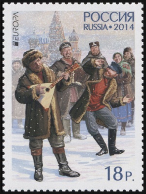 Россия. 2014. Выпуск по программе «Европа». Музыкальные инструменты (Почтовая марка. MNH OG)