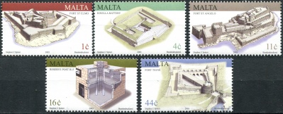 Мальта. 2003. Мальтийская военная архитектура (Серия Почтовых марок. MNH OG)