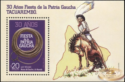 Уругвай. 2016. 30 лет празднику Patria Gaucha -Tacuarembó (Блок. MNH OG)