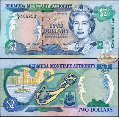 Бермудские о-ва. 2 доллара (Unc) 2007