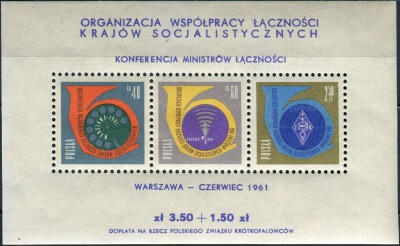 Польша. 1961. Конференция министерств восточноевропейских почтовых служб (Блок. MNH OG)