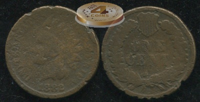 США. 1 цент. 1882 (F/aVF)