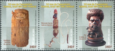 Новая Каледония. 2023. 10 лет выставке "Искусство - это слово" (Сцепка. MNH OG)