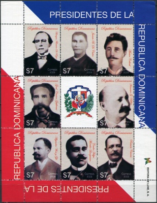 Доминиканская республика. 2009. Президенты Доминиканской республики (Малый лист. MNH OG)