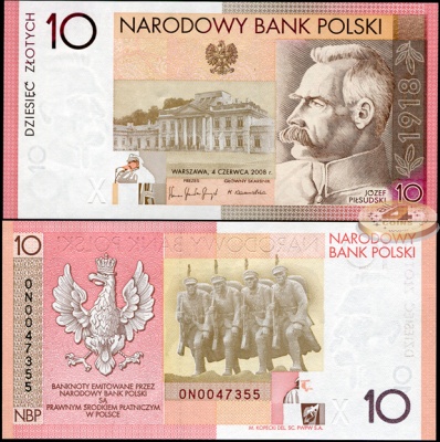Польша. 10 злотых (Unc. Буклет) 2008