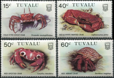 Тувалу. 1986. Крабы (Серия. MNH OG)
