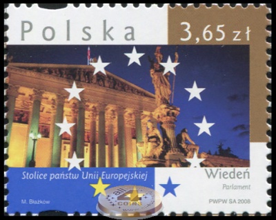 Польша. 2008. Вена. Парламент (Почтовая марка. MNH OG)