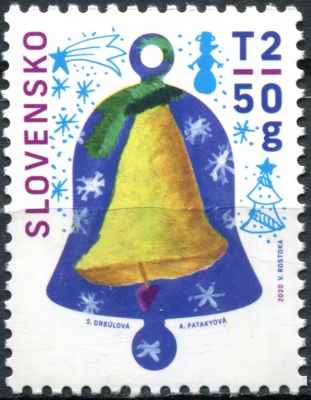 Словакия. 2020. Рождественский колокольчик (Почтовая марка. MNH OG)