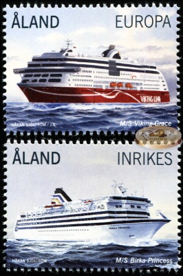 Аландские острова. 2014. Пассажирские паромы Birka Princess и Viking Grace (Серия. MNH OG)