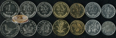 Хорватия. Набор №5 (7 монет) 1993-2004