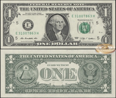 США. 1 доллар (Unc) 2009.E