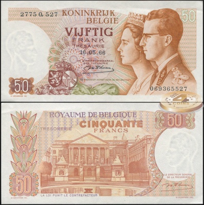 Бельгия. 50 франков (Unc) 1966