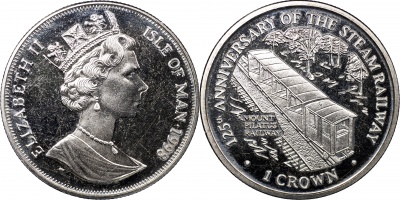 Остров Мэн. Монета 1 крона. 1998 (KM#878. Unc) Железная дорога горы Пилатус (Пилатусбан)