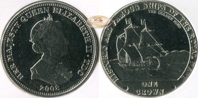 Тристан-да-Кунья. 1 крона. 2008 (Prooflike)