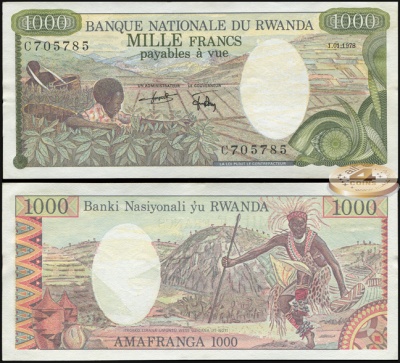 Руанда. 1000 франков (Unc) 1978