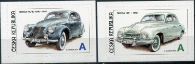 Чехия. 2015. Чешские автомобили. Škoda (Серия Почтовых марок. MNH OG)