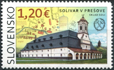 Словакия. 2021. Соляной завод "Соливар", Прешов (Почтовая марка. MNH OG)