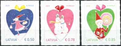 Латвия. 2019. Рождество (Серия Почтовых марок. MNH OG)