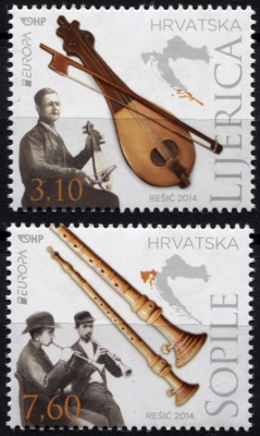 Хорватия. 2014. Национальные Музыкальные Инструменты (Серия. MNH OG)