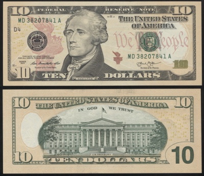 США. 10 долларов (Unc) 2013.D