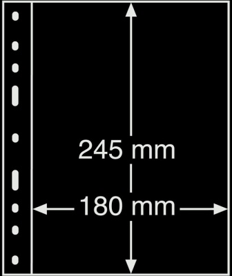 Черный лист Optima на 1 ячейку (S). [пачка 10 шт] Оптима (Leuchtturm)