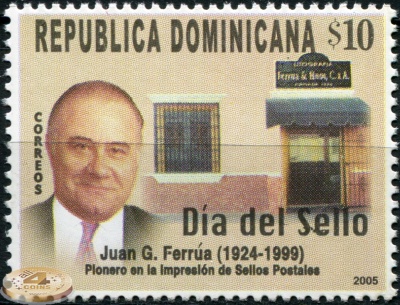 Доминиканская республика. 2005. День почтовой марки  - Juan G. Ferrua (Почтовая марка. MNH OG)
