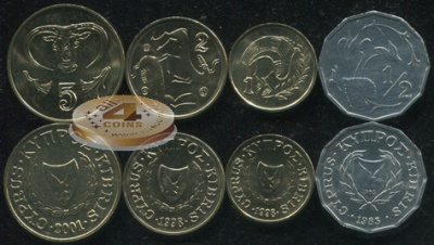 Кипр. Набор №3 (4 монеты) 1983-2001