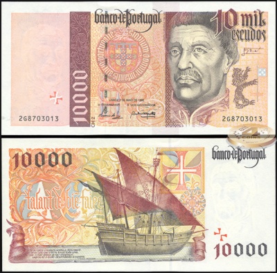 Португалия. 10000 эскудо (Unc) 1996