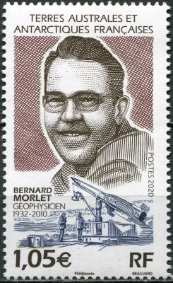 ФЮАТ. 2020. Бернард Морлет (1932-2010), геофизик (Почтовая марка. MNH OG)