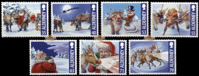 Олдерни. 2013. Рудольф красноносый северный олень (Серия. MNH OG)