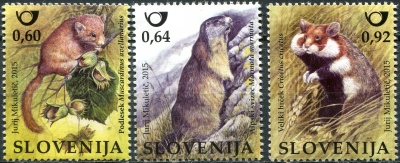 Словения. 2015. Грызуны Словении (Серия Почтовых марок. MNH OG)