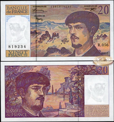 Франция. 20 франков (Unc) 1997