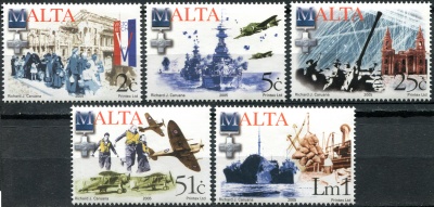 Мальта. 2005. 60-я годовщина окончания Второй мировой войны (Серия Почтовых марок. MNH OG)