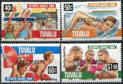 Тувалу. 1996. Летние Олимпийские игры, Атланта (SPECIMEN) (Серия. MNH OG)