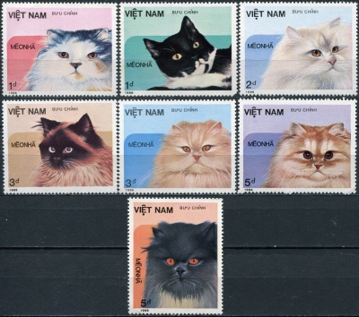 Вьетнам. 1986. Домашние кошки (Серия. MNH OG)
