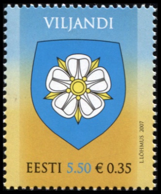 Эстония. 2007. Гербы городов Эстонии. Вильянди (Почтовая марка. MNH OG)