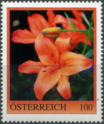 Австрия. 2023. Огненная лилия (Lilium bulbiferum) (Почтовая марка. MNH OG)