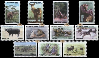 Танзания. 2010. Дикие животные Танзании (Серия. MNH OG)