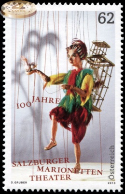 Австрия. 2013. 100 лет Зальцбургскому театру марионеток (Почтовая марка. MNH OG)