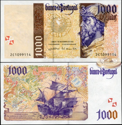 Португалия. 1000 эскудо (Unc) 2000