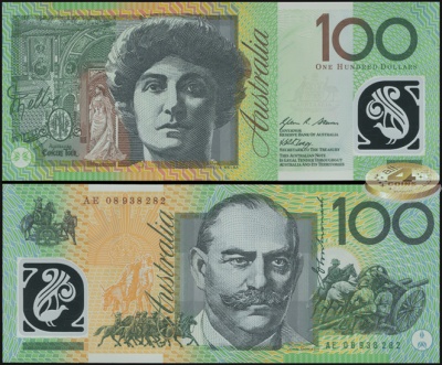Австралия. 100 долларов (Unc. Пластик) 2008