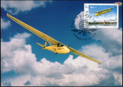 Литва. 2003. Планёр BRO-12 (Картмаксимум. M)