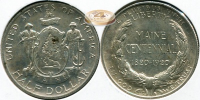 США. 1/2 доллара. 1920 (Unc. Серебро)