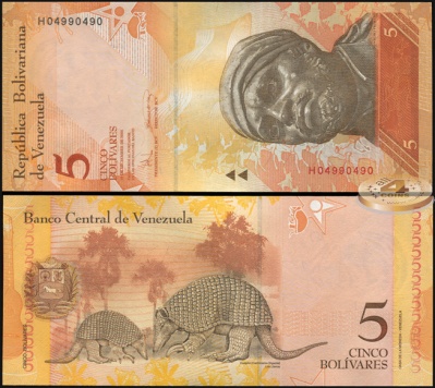 Венесуэла. 5 боливаров (Unc) 2008