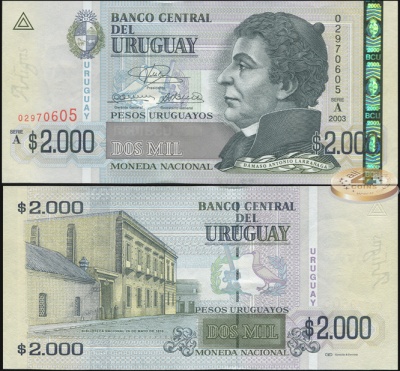 Уругвай. 2000 песо (Unc) 2003
