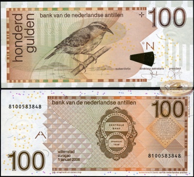 Нидерландские Антильские о-ва. 100 гульденов (Unc) 2006