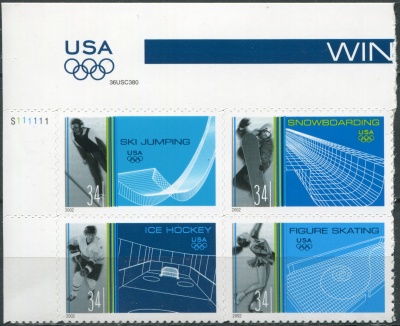 США. 2002. Зимние Олимпийские игры 2002 года - Солт-Лейк-Сити (Сцепка. MNH OG)